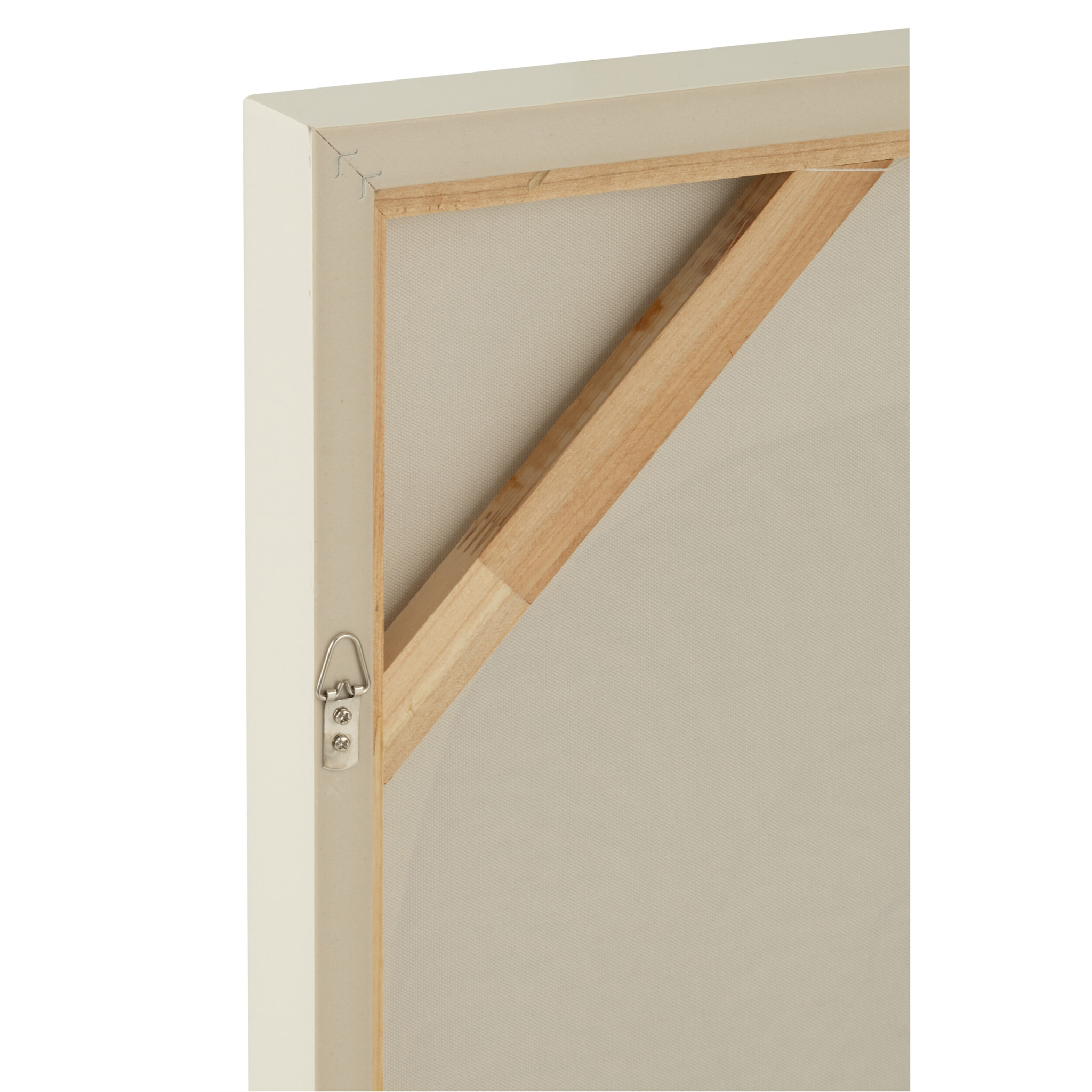 J-Line Peinture Coquille Acrylique/Toile Blanc