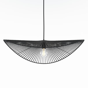 Suspension Mada noire en papier de corde 75 cm