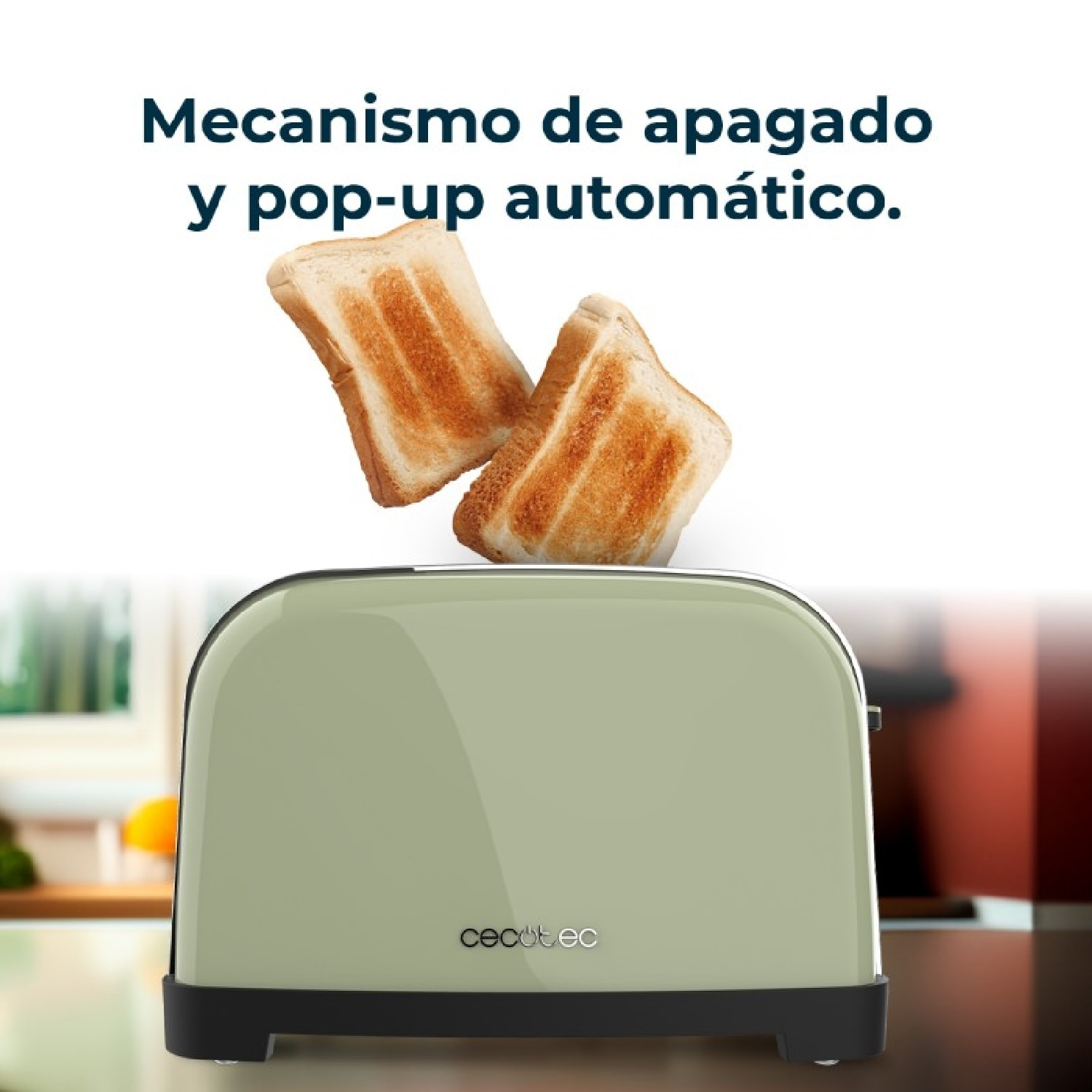 Cecotec Grille-pain vertical Toastin' time 1500 Double Green