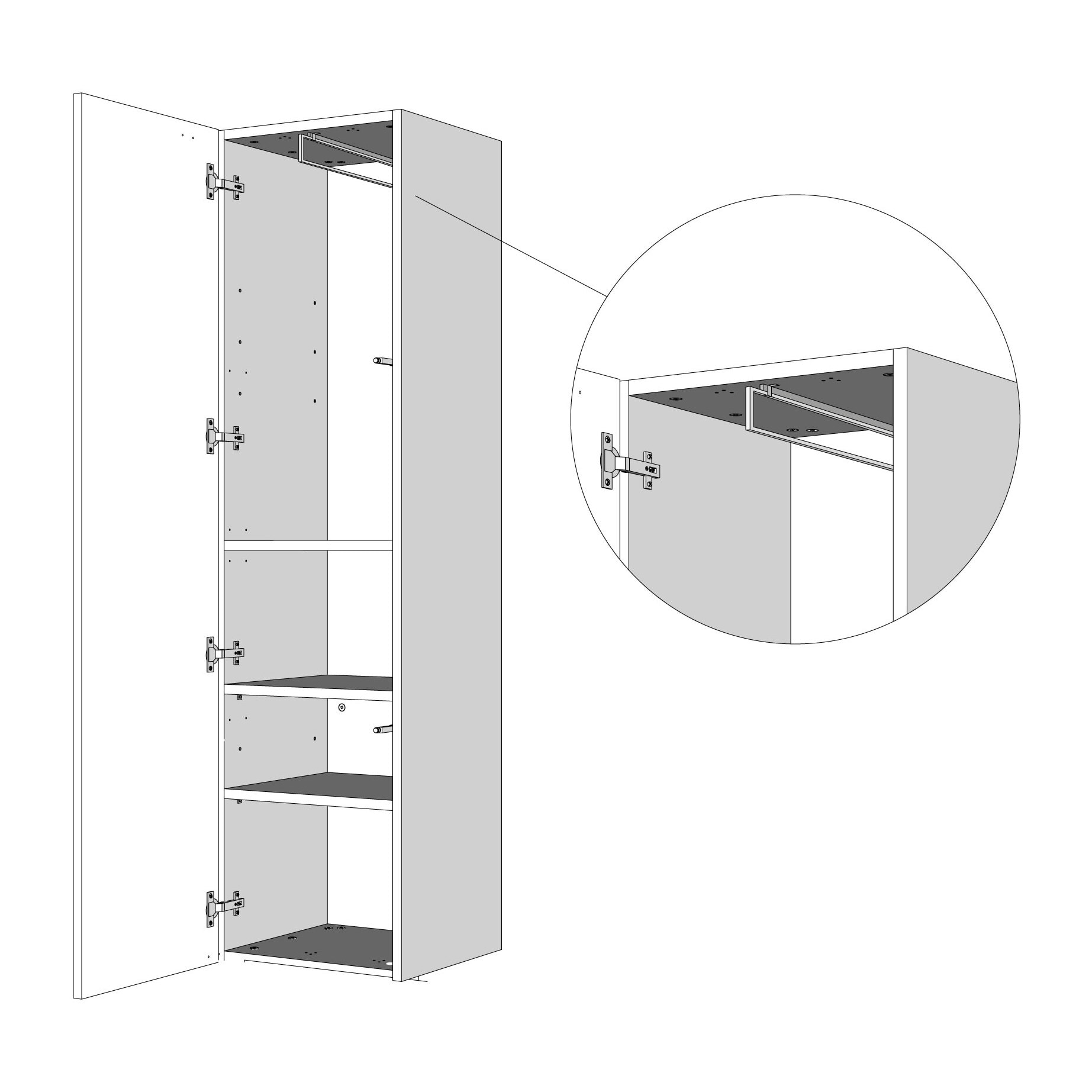Cama abatible 160 vertical Kentaro Sofà con columna Nogal