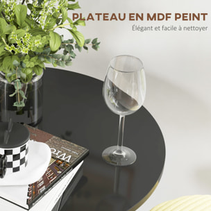 Table de bar ronde style contemporain dim. 60L x 60l x 102H cm noir
