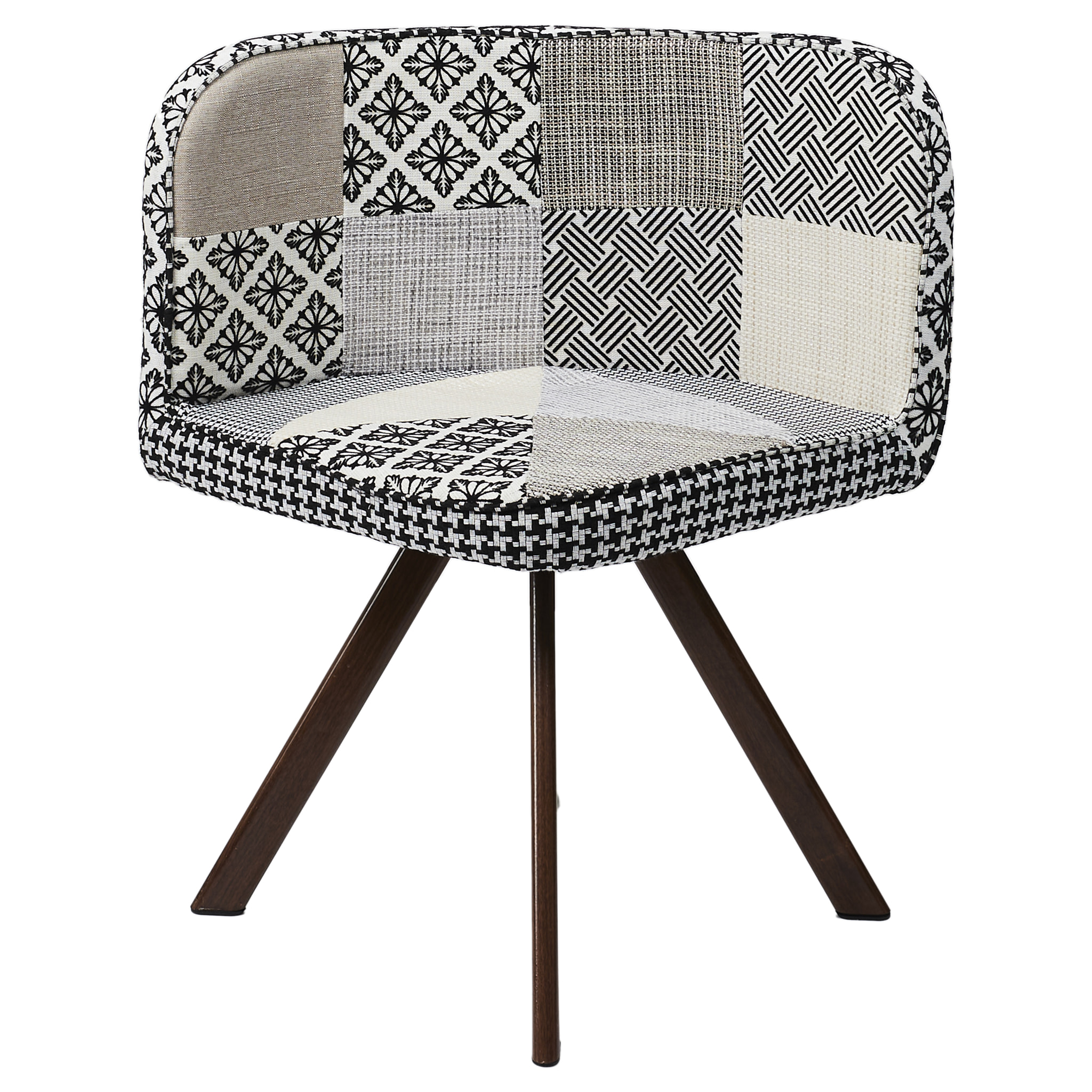 Lot De 4 Chaises Patchwork Et Table Gris