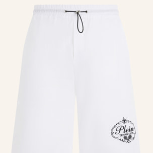 PHILIPP PLEIN Linen Drawstring Shorts Tennis Club