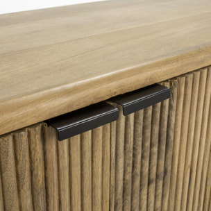 Meuble TV 4 portes en bois de manguier - SANJA