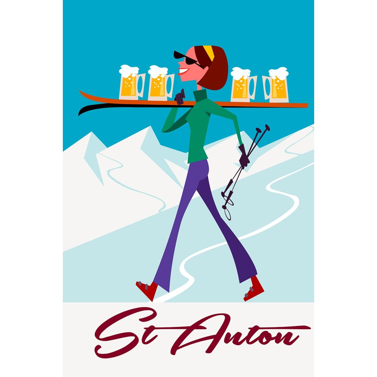 Tableau chope à st anton Tableau plexiglas