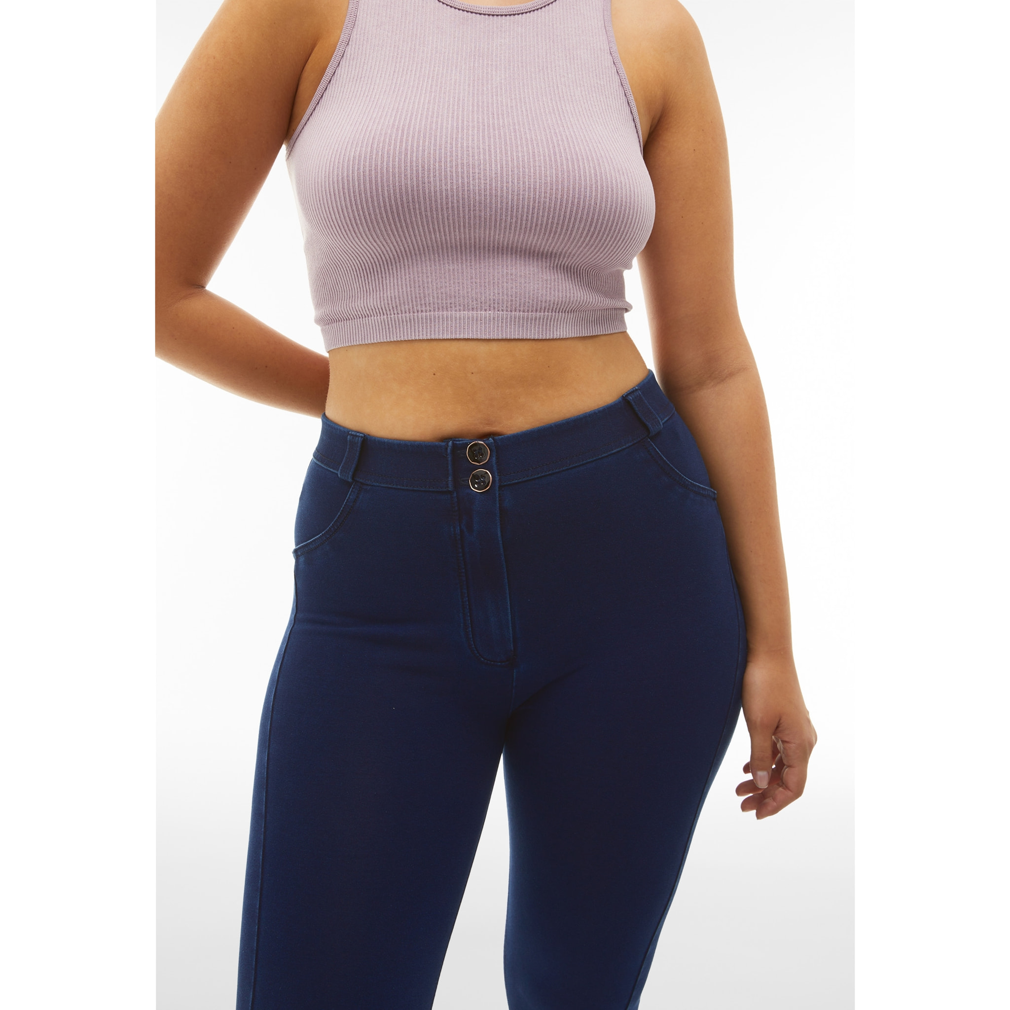 Jeggings push up WR.UP® vita alta 7/8 con zip sul fondo