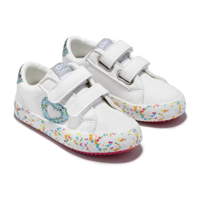 Zapatillas De Bebé Confeti Glitter Blanco