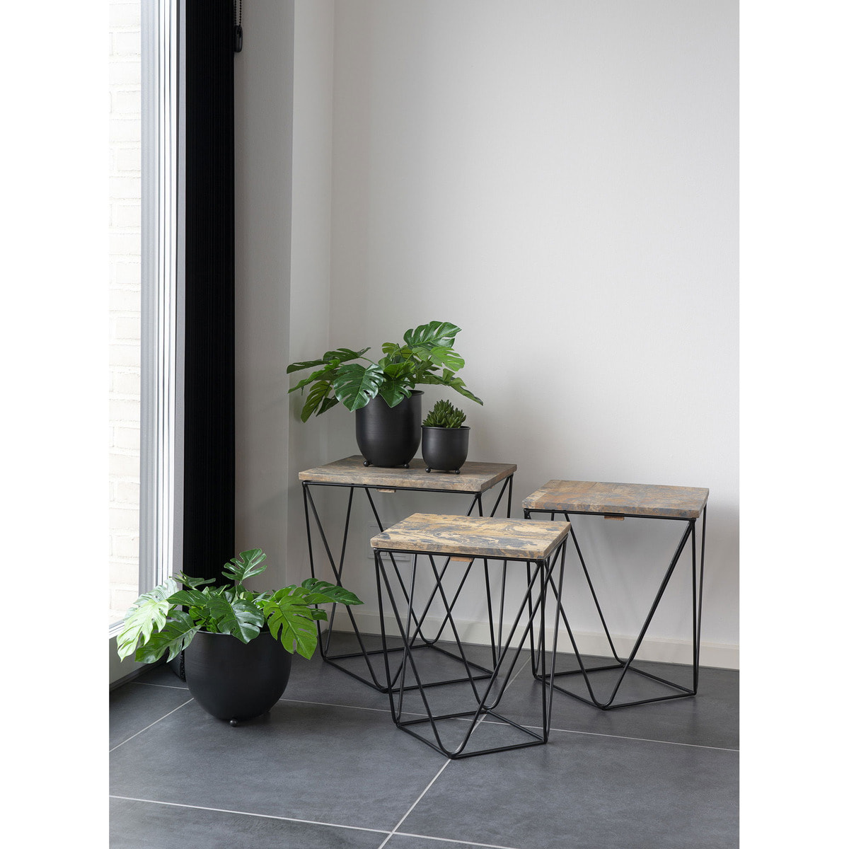 Monstera artificiale verde H 45 cm