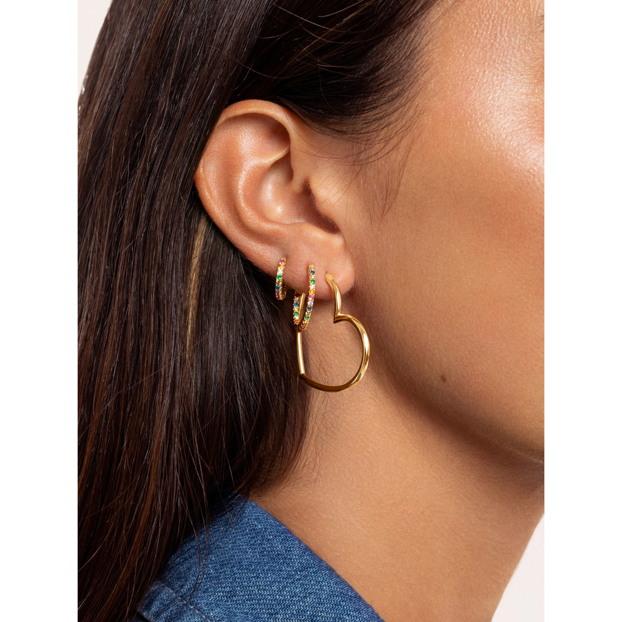 Orecchino Cuore Placcato Oro