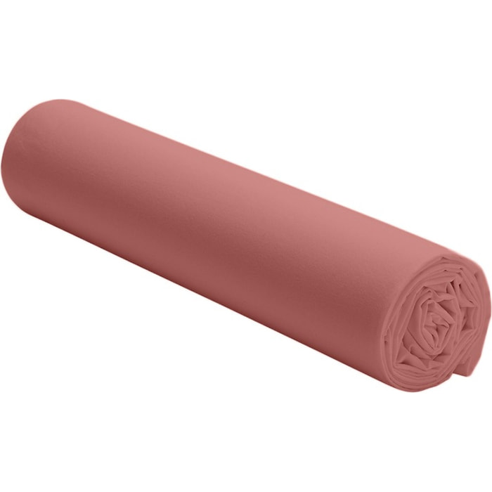 Drap housse percale de coton vieux rose