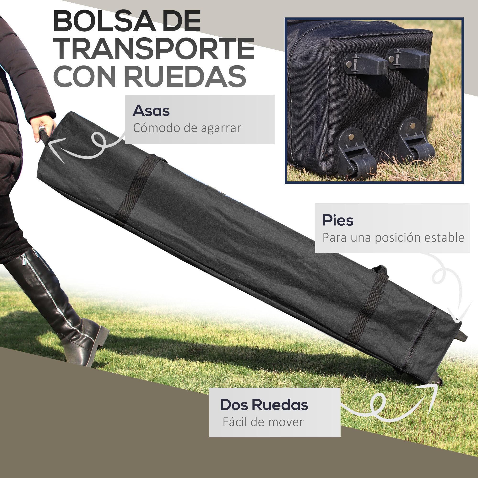 Carpa Plegable Pop-up 3,92x3,92x2,83 m con Altura Ajustable Protección UV50+