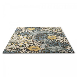 Tapis salon et chambre fait à la main en laine motif floral LUIL