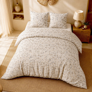 Parure housse de couette 100% percale de coton motif cachemire paisley - ISHANI
