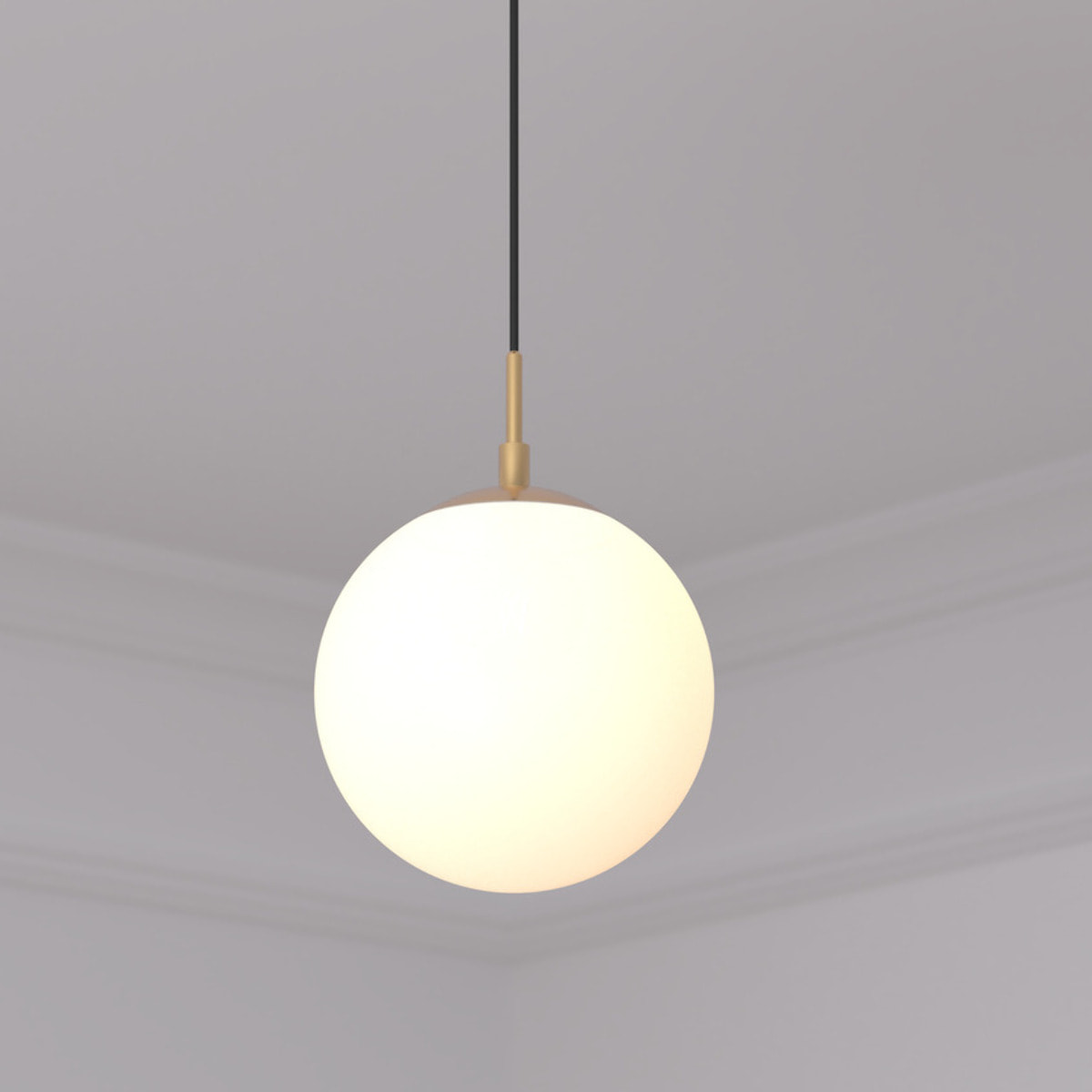 Suspension boule "Dris" - métal doré D20 cm