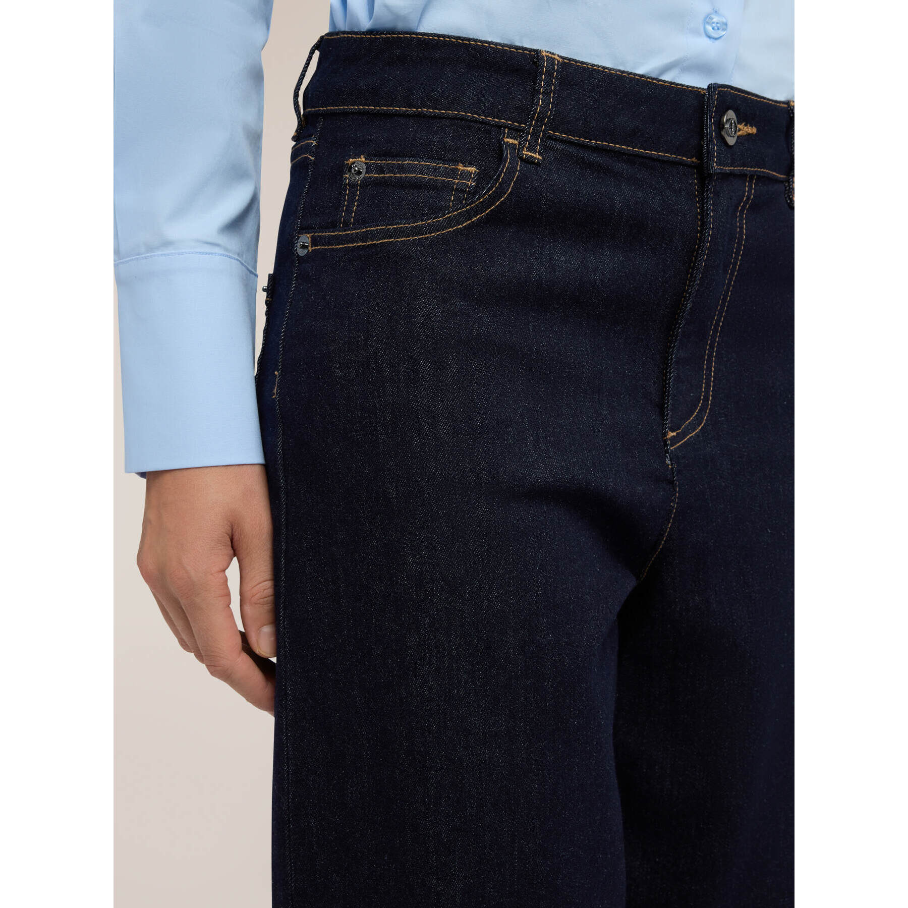 Motivi - Jeans barrel fit lavaggio rinse - Blu