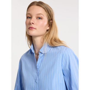 Elena Mirò - Camicia rigata - Azzurro