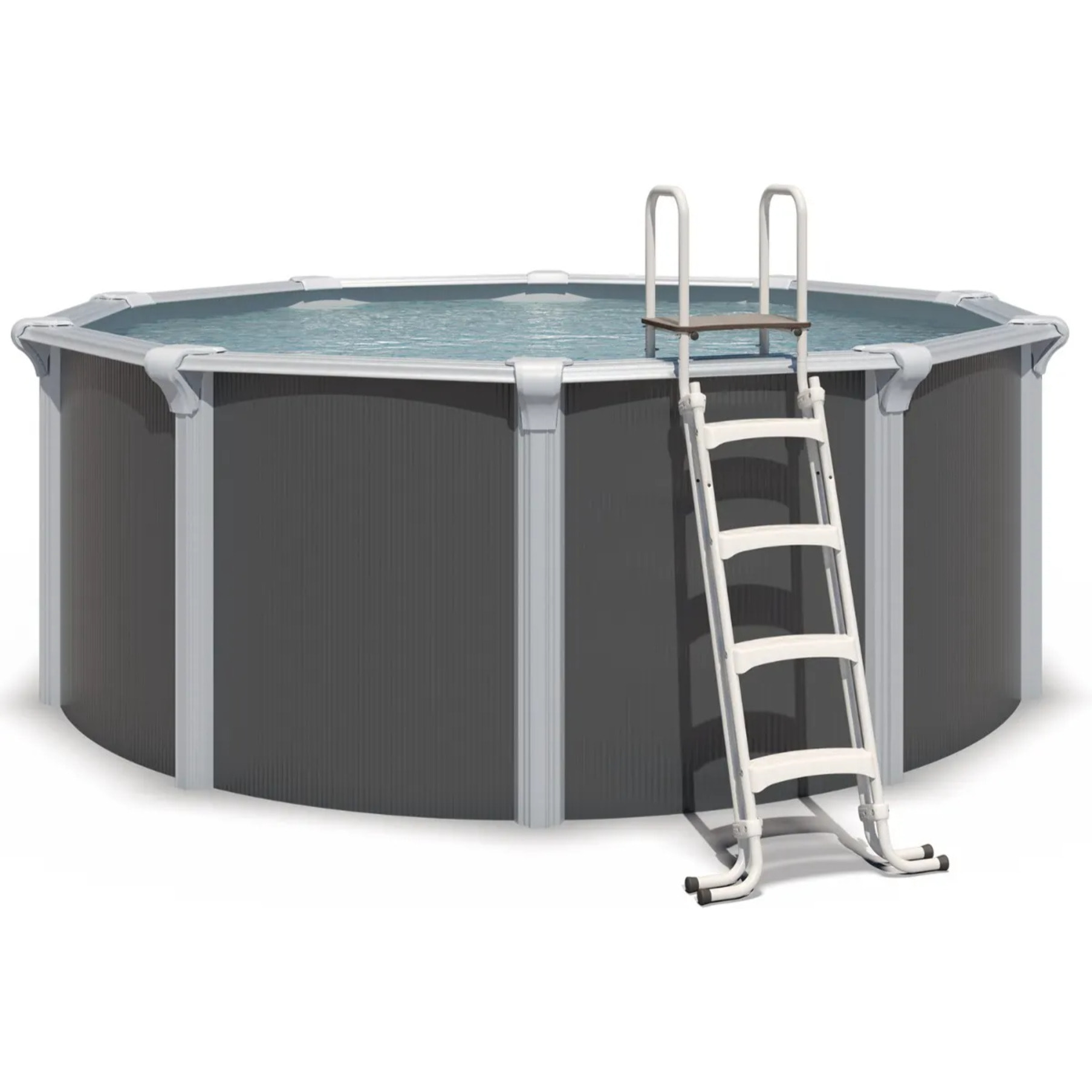 Piscine hors sol acier ronde Ø 4,55 x 1,32 m anthracite OSMOSE