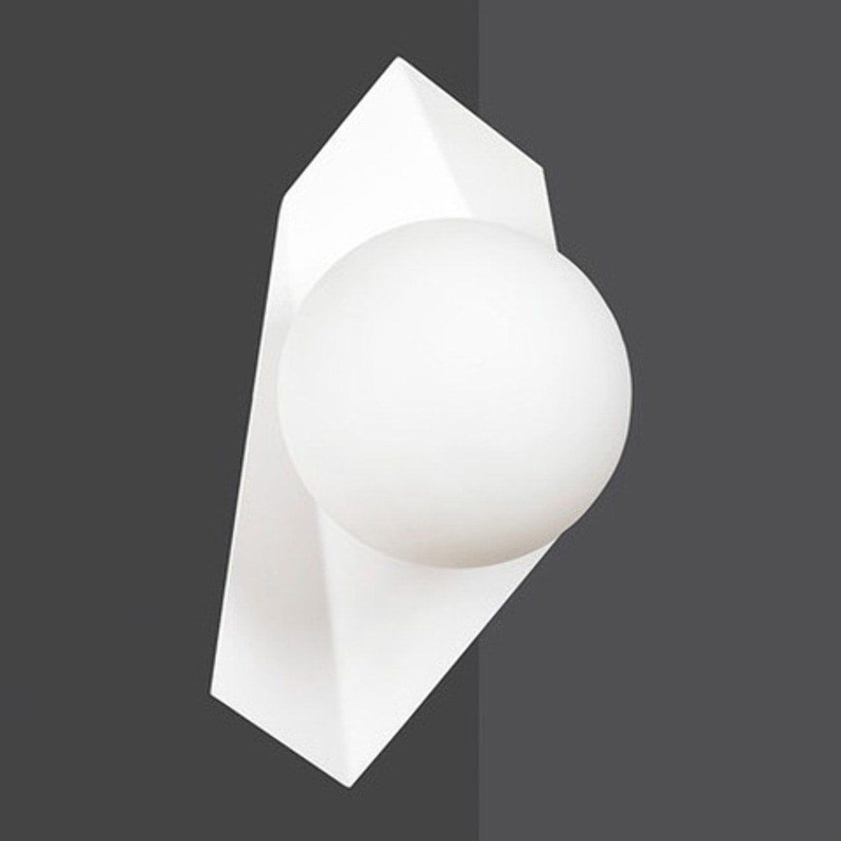 Lampada da parete Drifton in acciaio bianco opaco