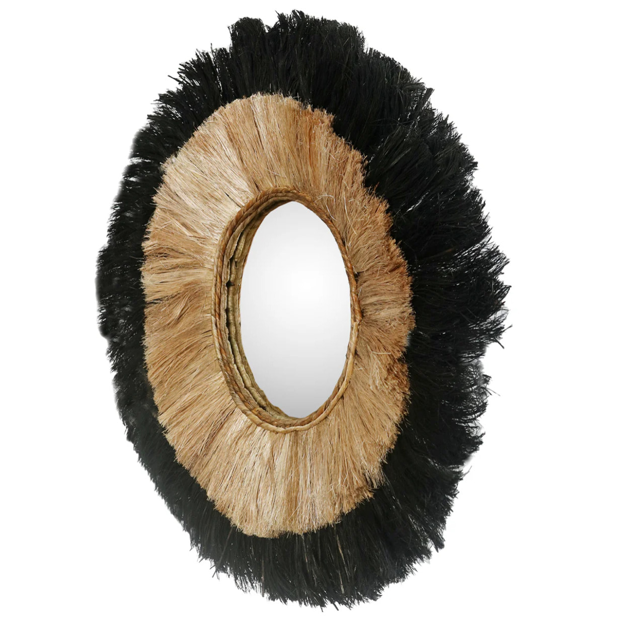 Miroir rond D70 cm en matière naturelle - Vahé