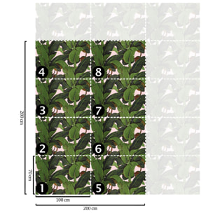 Carta da Parati Foglie di Banano Rosa