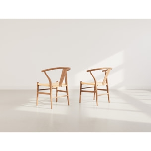 Bergen - lot de 2 chaises - bois d'hêtre - Bois