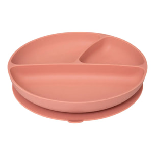 Set repas enfant - silicone - rose terracotta