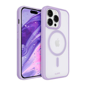 Coque LAUT iPhone 14Plus MagSafe transparent/Violet