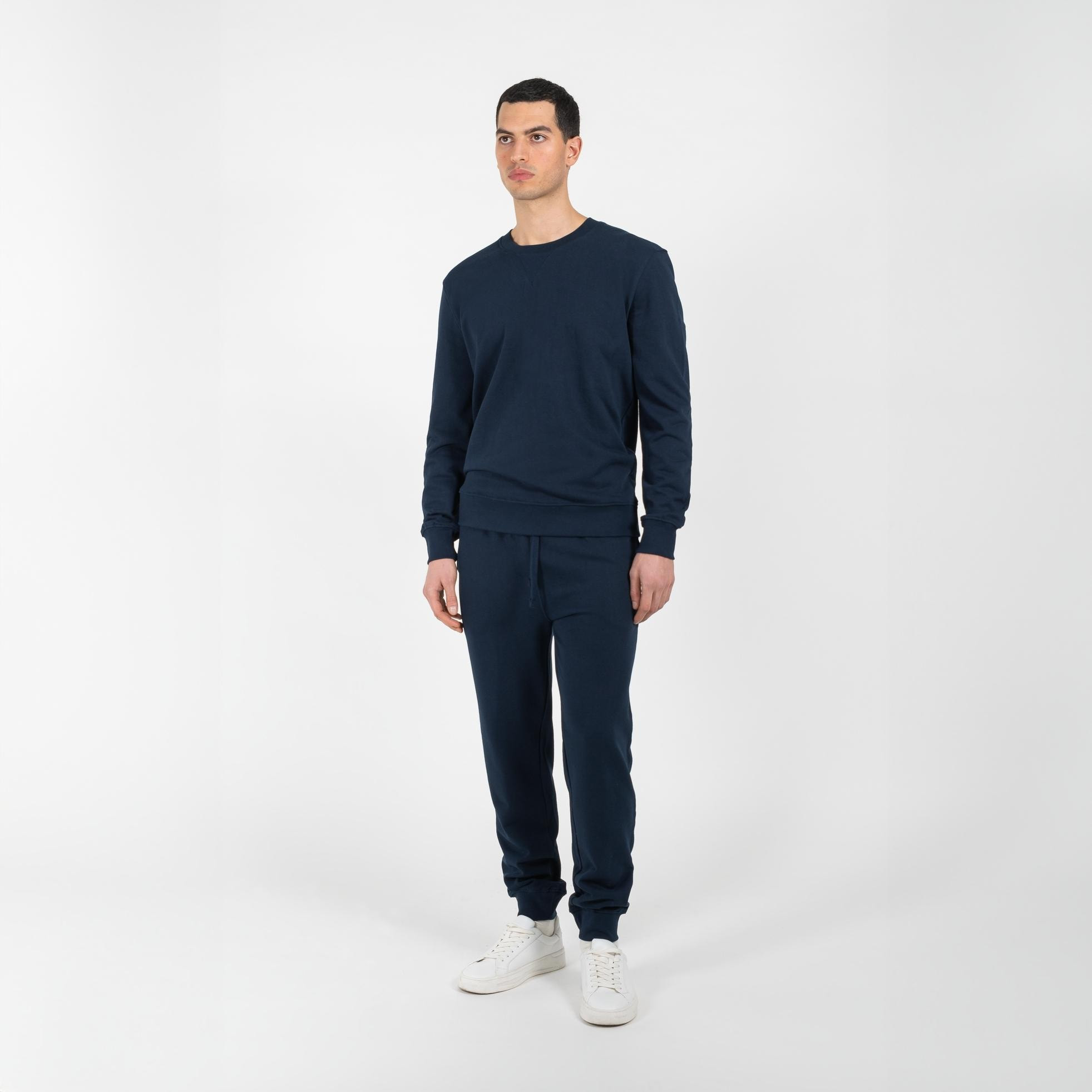 Maglia french terry in cotone bio washed regular fit