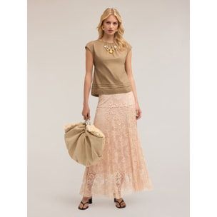 Motivi - Blusa de voile con recorte en la espalda - Verde militare