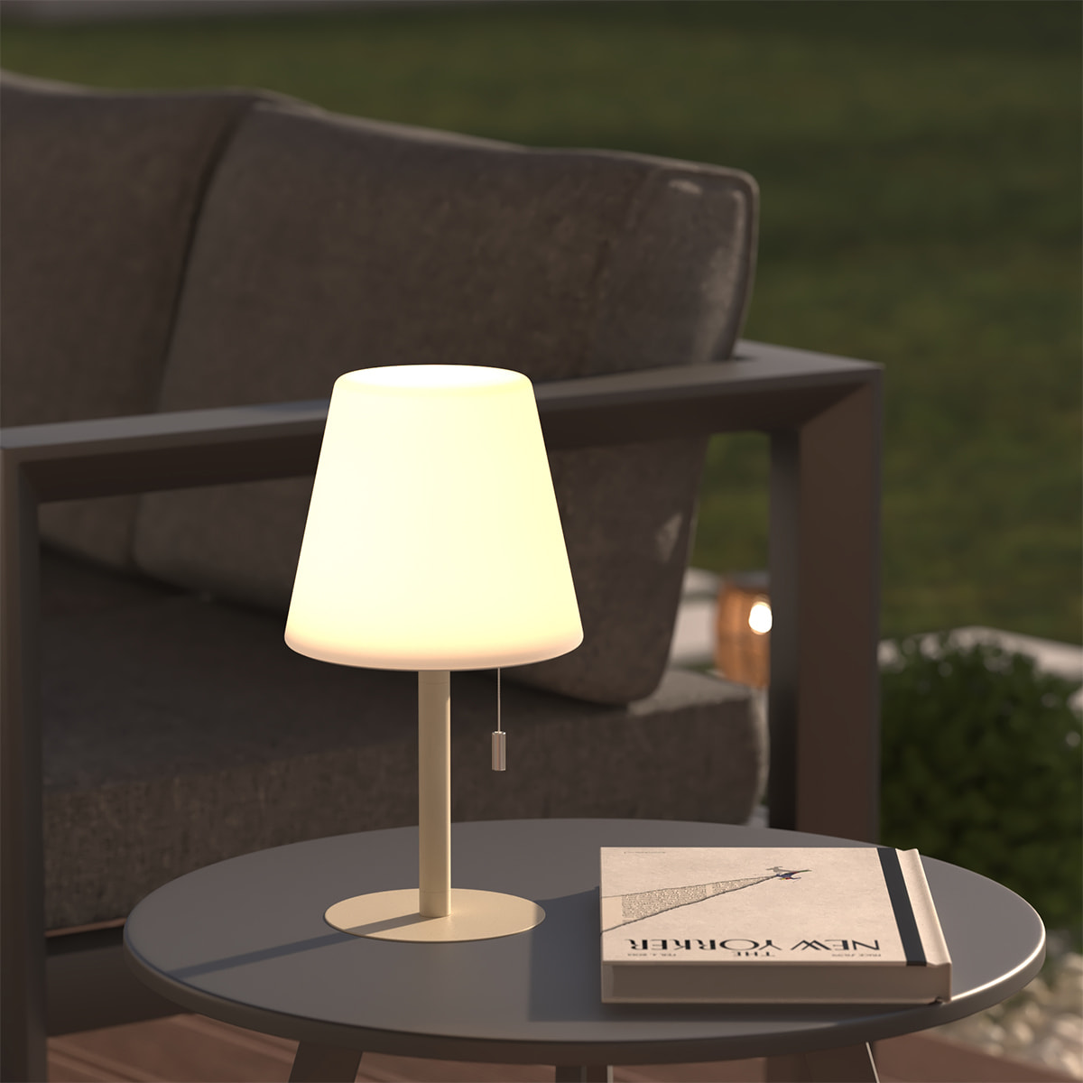 Lampe USB d'extérieur led "Zack" argile H30,5cm