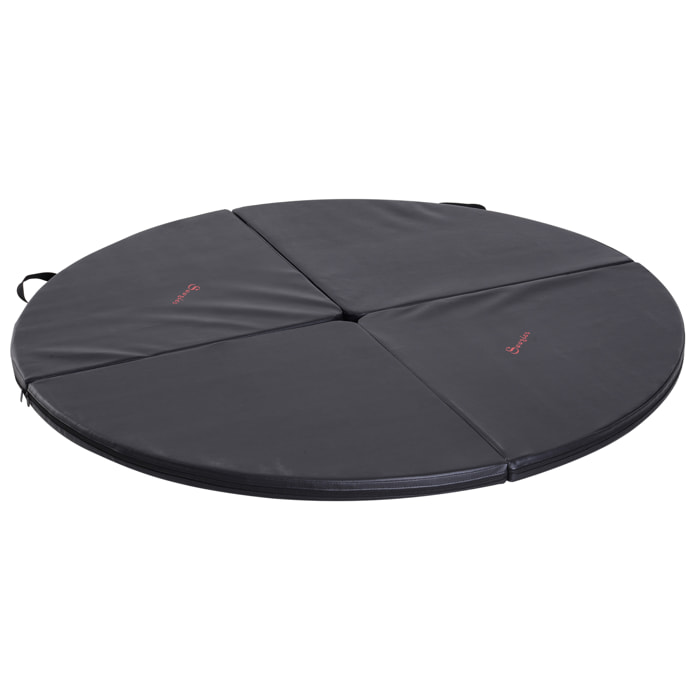 Tapis de pole dance pliable - pole dance mat - tapis de protection Ø 150 cm épaisseur 5 cm - revêtement PVC noir
