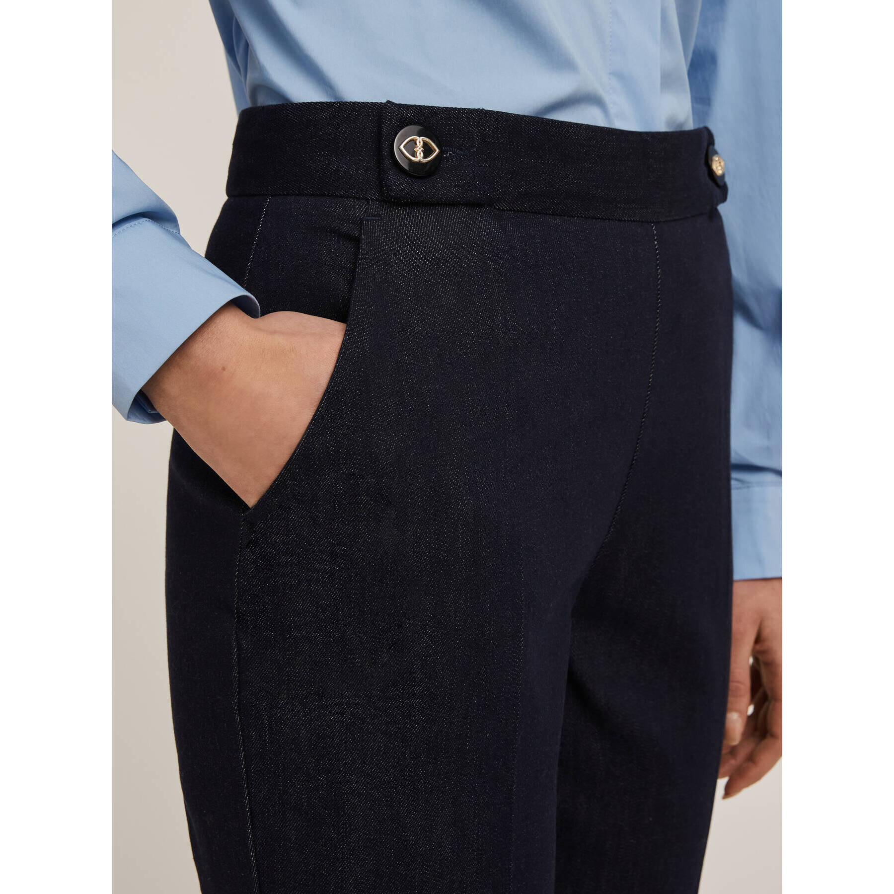 Motivi - Jeans flare a vita alta - Blu