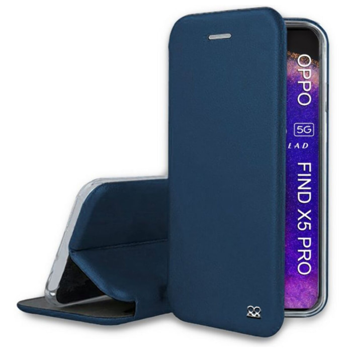 Etui IBROZ Oppo Find X5 Pro Etui Cuir Bleu