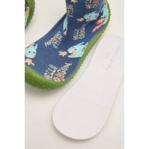 Ciabatte con stampa di drago