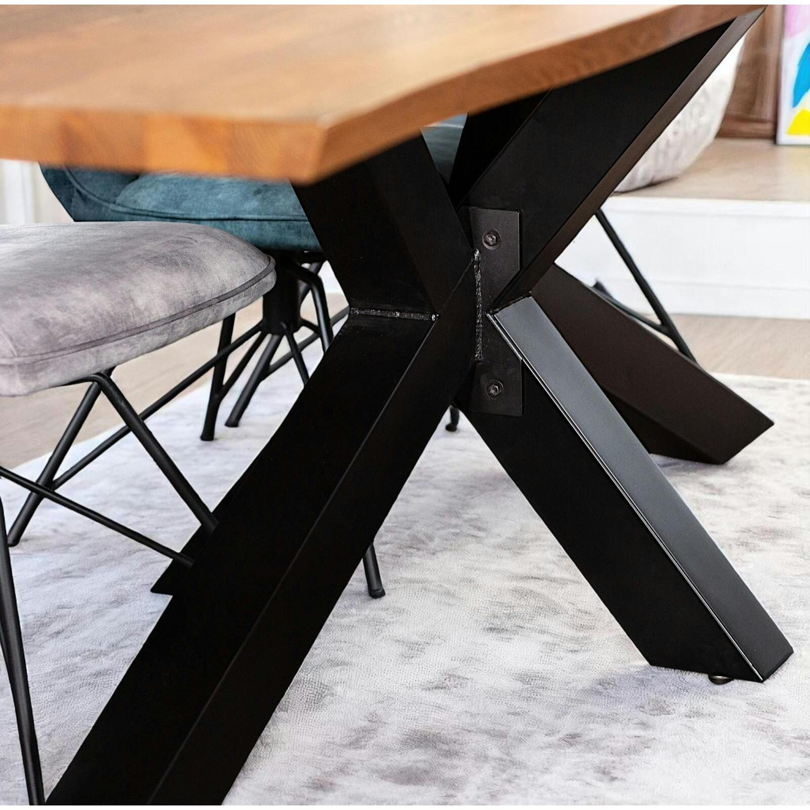 Table en chêne 200 cm bordures naturelles OKA