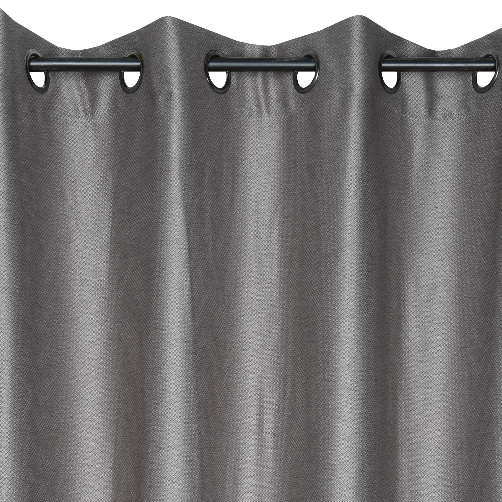Rideau d'ameublement à croisillons - Taupe