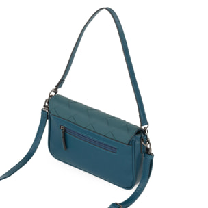 Bolso De Hombro Con Bandolera Adicional Lois Edziza Azul