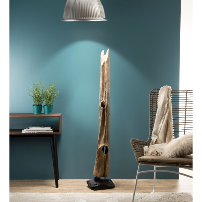 CLARA - Objet décoration bois teck branche naturelle 'L'