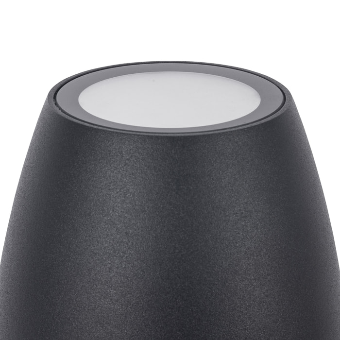 Forlight Eclipta II baliza exterior en negro con luz led blanco cálido 3000K