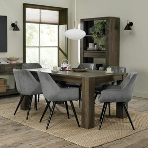 Table extensible 180/235 cm chêne fumé ALLEN