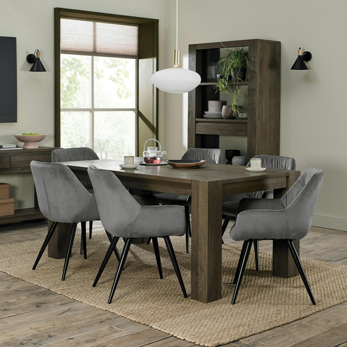 Table extensible 180/235 cm chêne fumé ALLEN