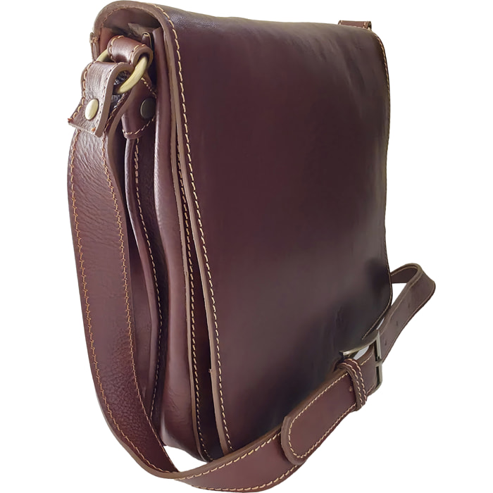 Borsa a Tracolla Vintage Unisex in Pelle Borsa Messenger da Lavoro