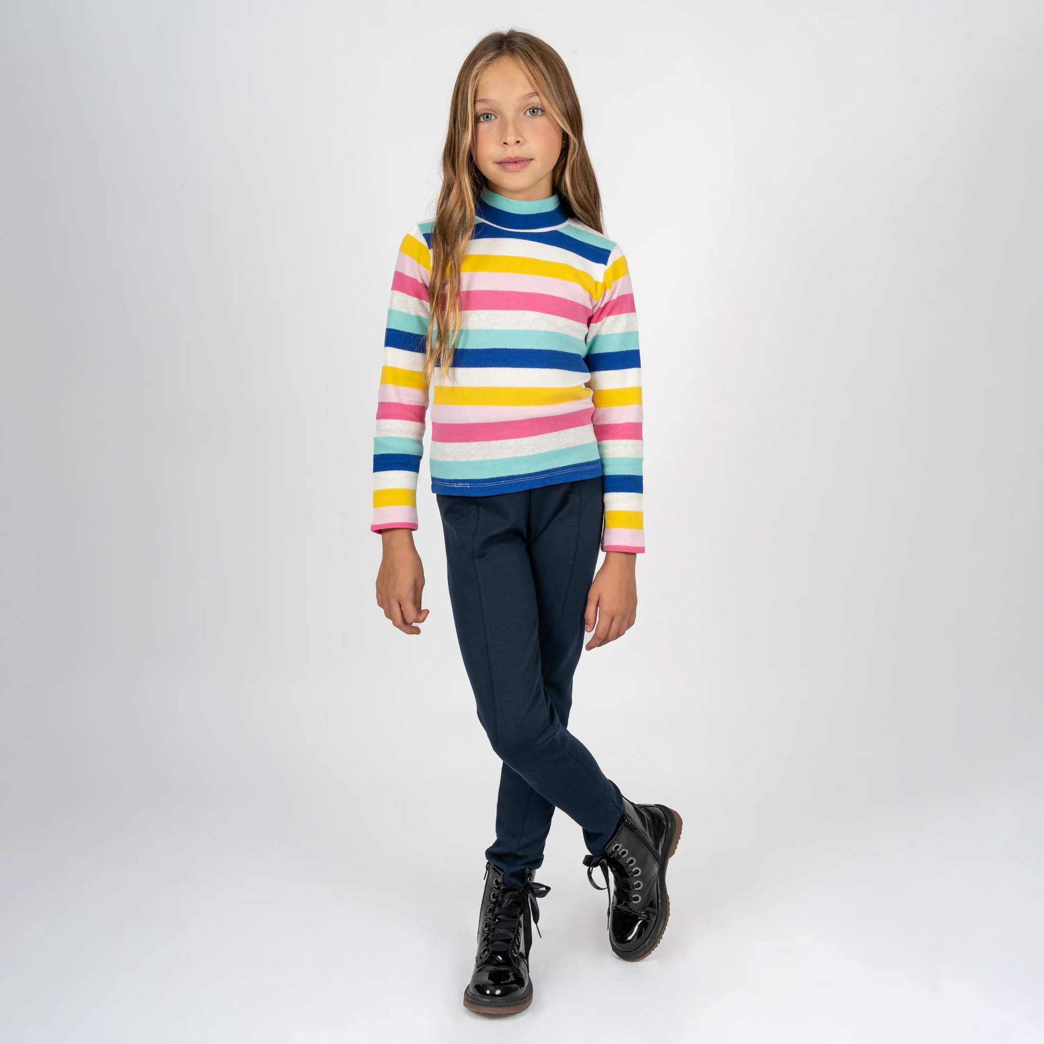 Pantaloni Da Bambina In Stile Navy