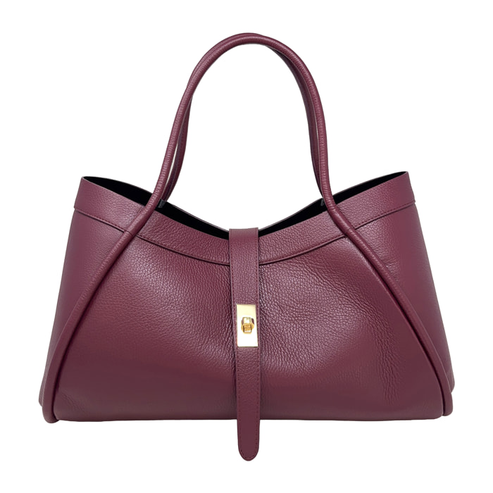 Borsa a Mano Elegante da Donna in Pelle Martellata