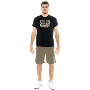 Set completo da uomo con t-shirt e pantaloncino mimetico Leone Military 1947