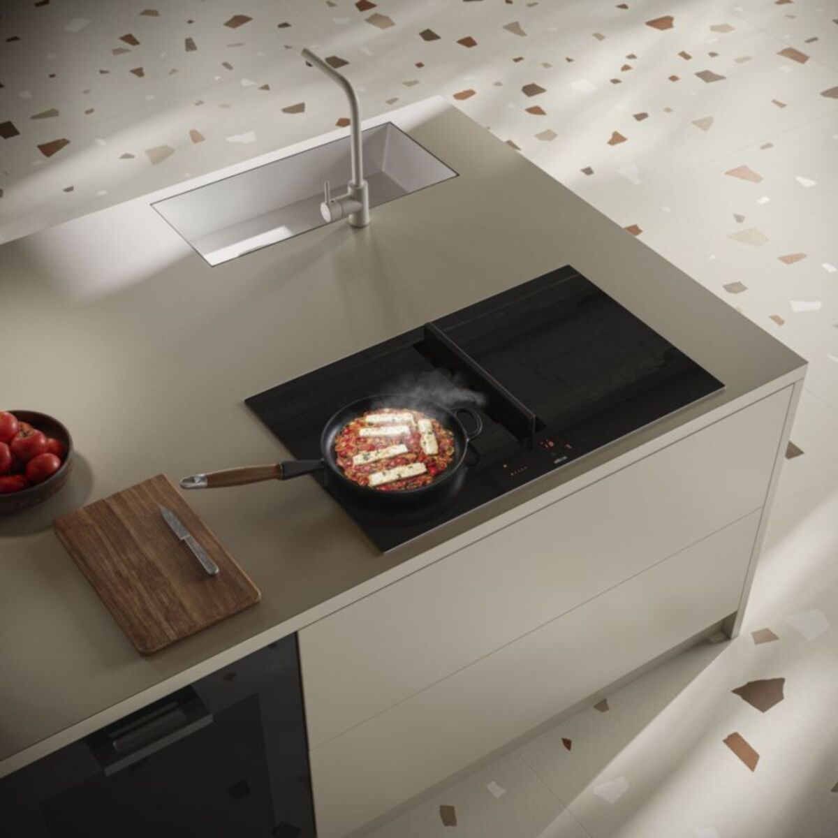 Plaque induction aspirante ELICA NIKOLATESLA VELVET BL/F BO/72