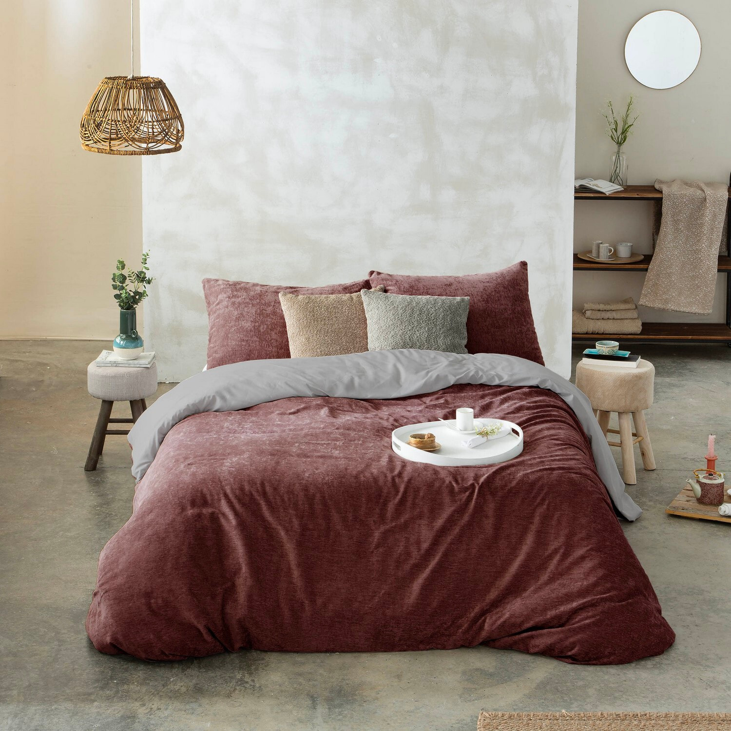 Housse de couette velvet terracota