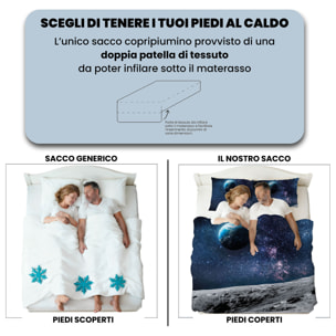 PARURE COPRIPIUMINO GOODNIGHT MATRIMONIALE - STAMPA DIGITALE 100% Microfibra