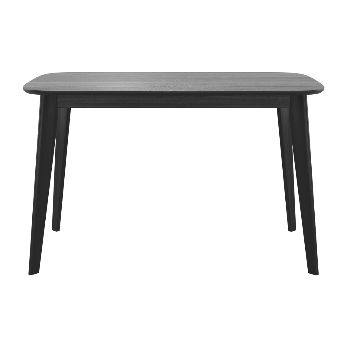 Table rectangulaire 4 personnes en bois noir 120 cm - Oman