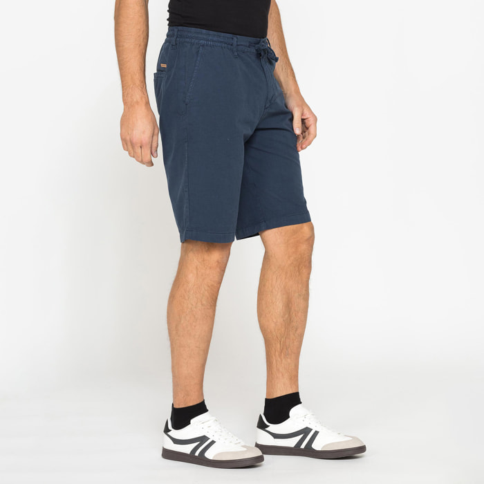 BERMUDA IN RIPSTOP LEGGERO CON ELASTICO E COULISSE